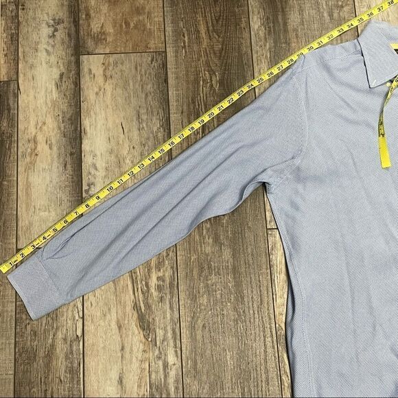 Tommy Hilfiger Long Sleeve Button Down Dress Blue and White Shirt Size 3XL - Picture 12 of 16